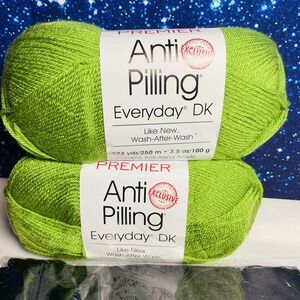Premier Yarns Anti-Pilling Everyday DK Solids Yarn-Green Apple - 2 Pack With Bag